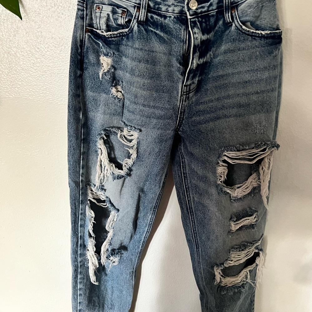 Ripped mom jeans